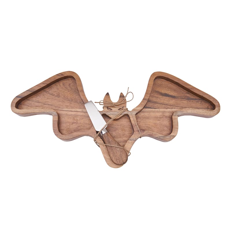 Halloween Bat Serving Board With Spreader Set of 2