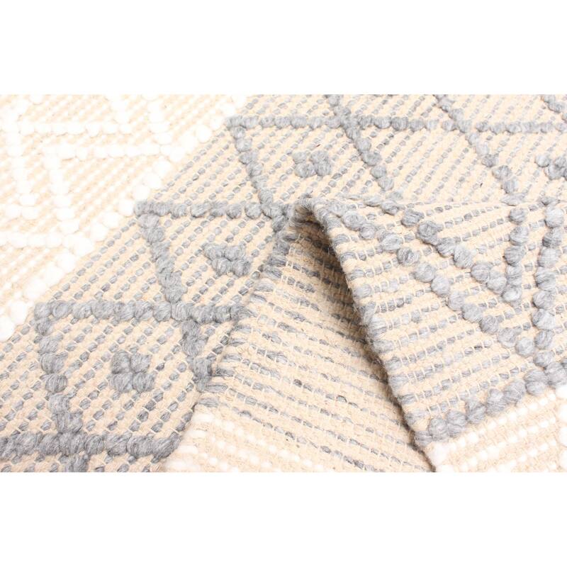 ECARPETGALLERY Braid weave Sienna Tan Wool Rug - 5'1 x 7'6