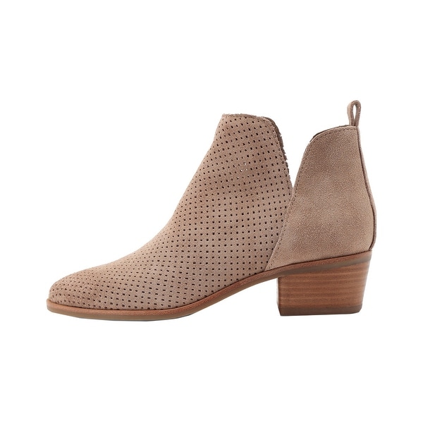 dolce vita perforated suede bootie