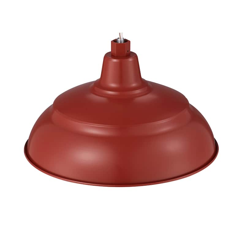 R Series 1-Light Warehouse Shade - Satin Red - 14