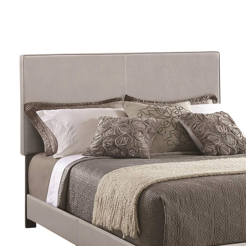 Leather Upholstered Twin Size Platform Bed, Gray