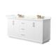 Option White / Giotto Quartz Top / Satin Bronze Hardware