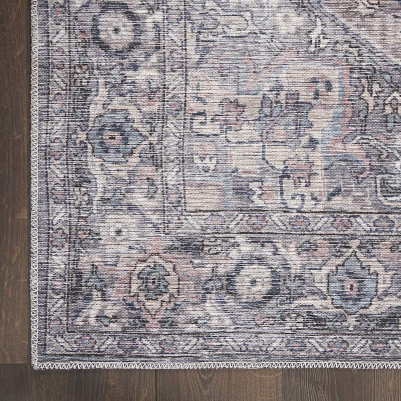 Rona Power Loomed Distressed Floral Area Rug By HomeRoots - 8' x 10'