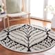 SAFAVIEH Handmade Capri Ilianka Wool Rug - 5' Round - Black/Ivory