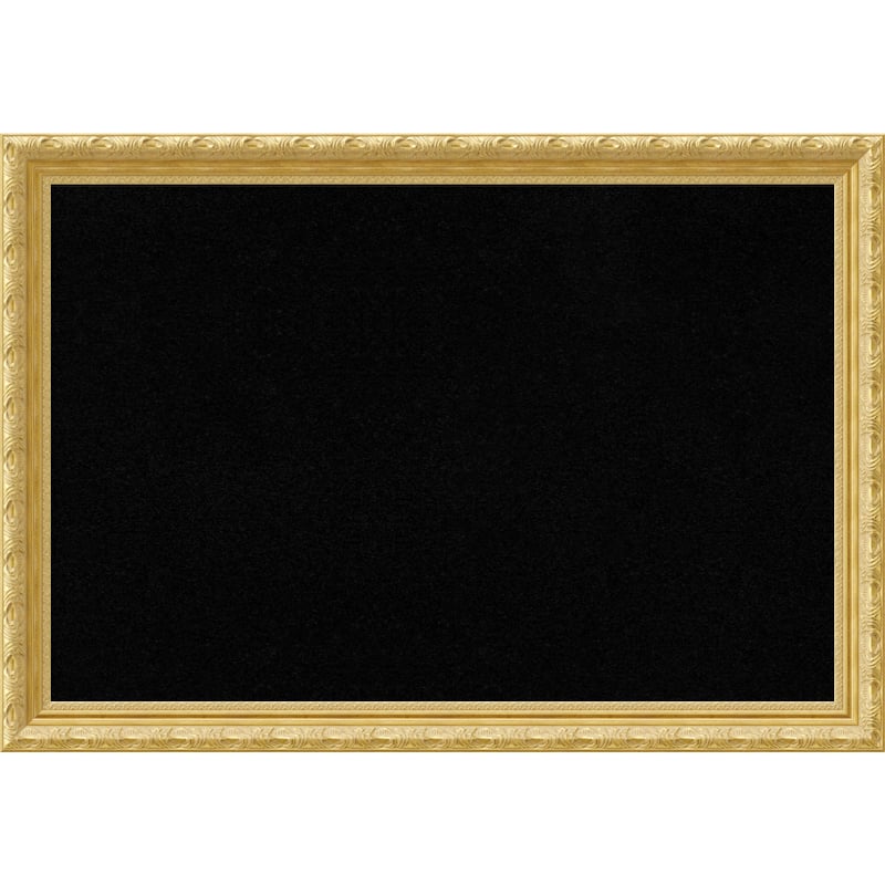 Versailles Gold Wood Framed Black Corkboard Bulletin Board