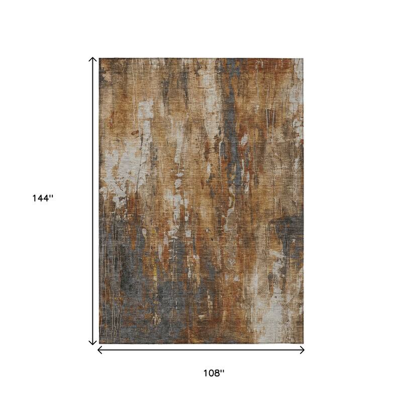 HomeRoots Abstract Transitional Rectangle Outdoor Rug