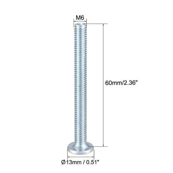 Hex Socket Cap Machine Screws Zinc-Plated Fasteners Bolt Thread - Bed ...