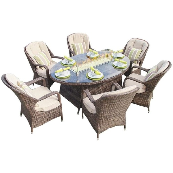 Rattan garden table and chairs hotsell clearance
