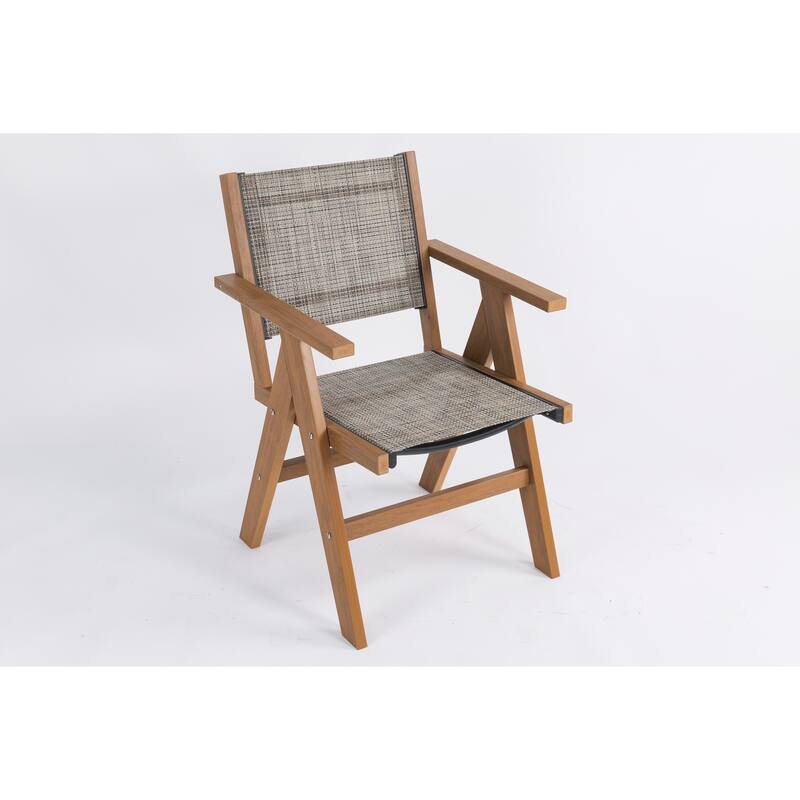 Rossetta Outdoor All-Season Woven Checkered Design Weather-Resistant Chair