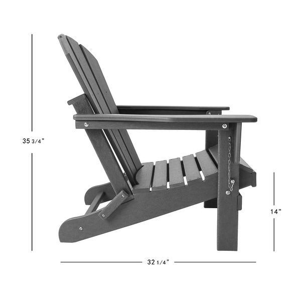Laguna Outdoor Poly Folding Patio Adirondack Chair - On Sale - Overstock - 20785195