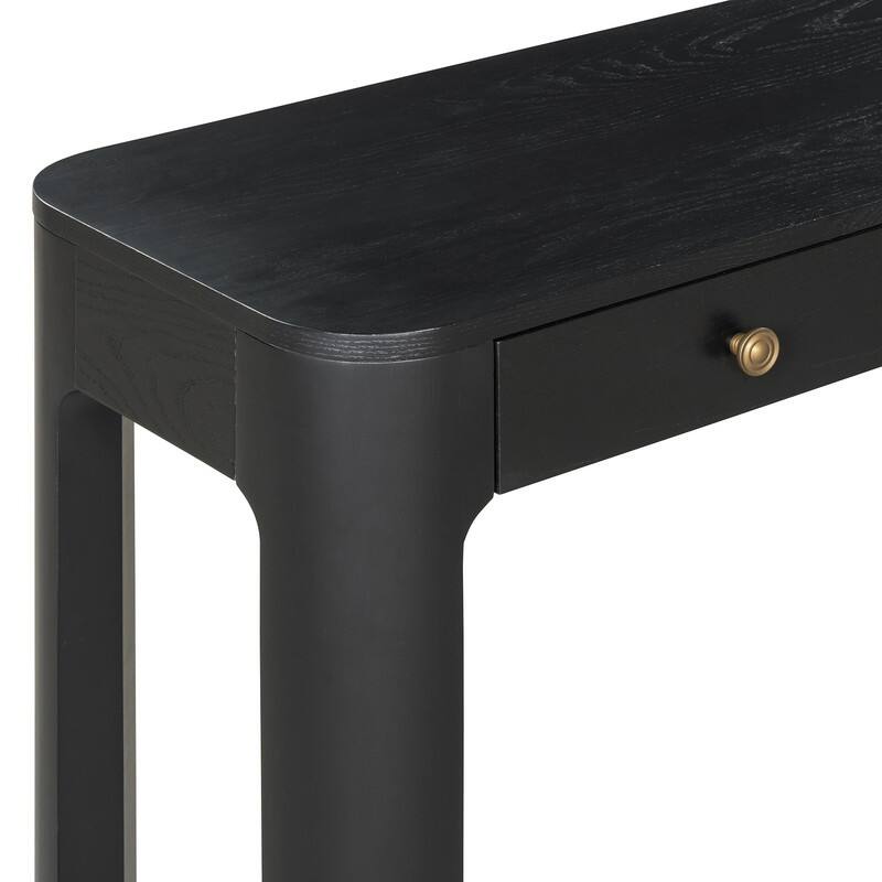 Rustic 52" Console Table with Drawers and Curved Legs for Entryway or Living Room Decor