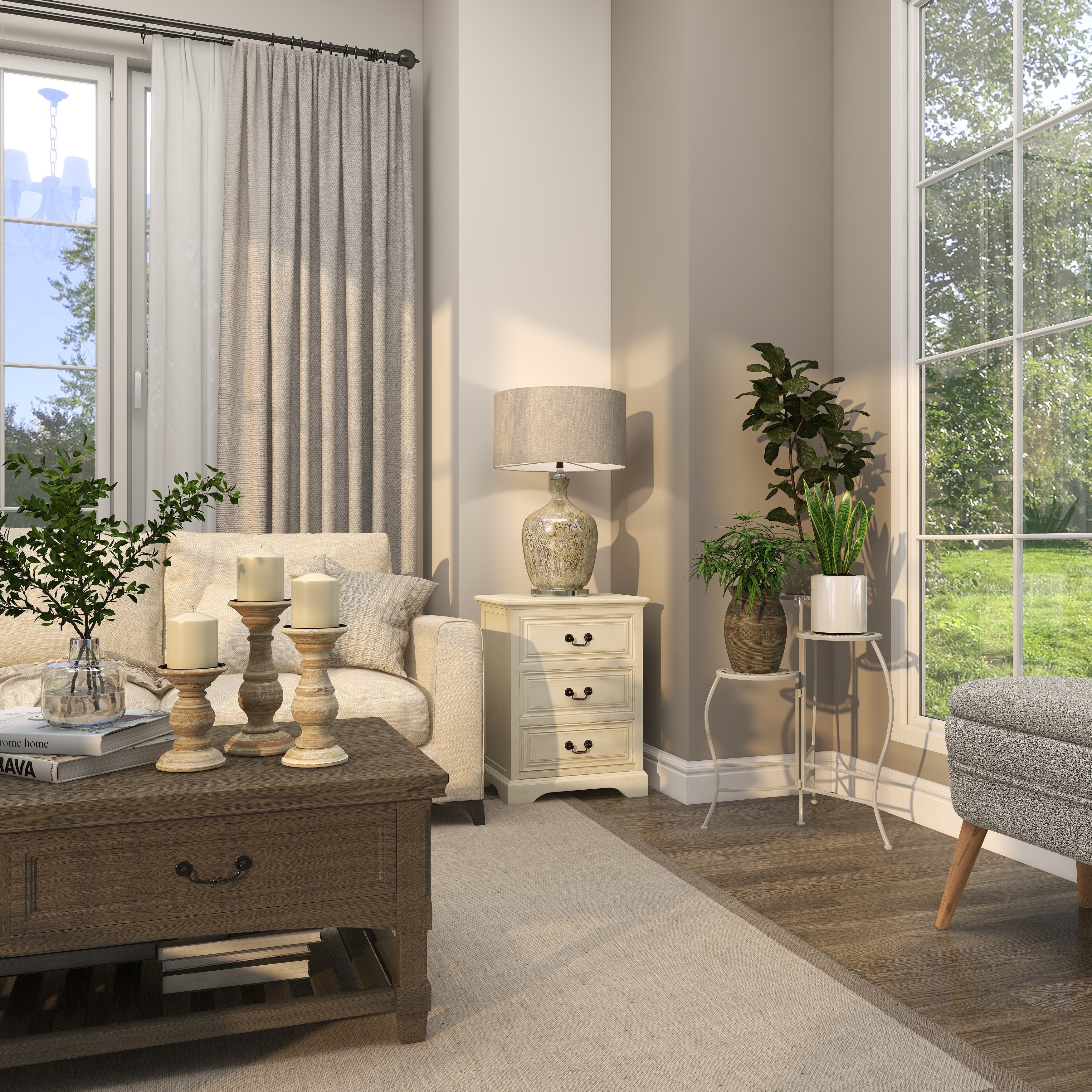 White or Black Metal 3-Tier Indoor Outdoor Floral Stand-image