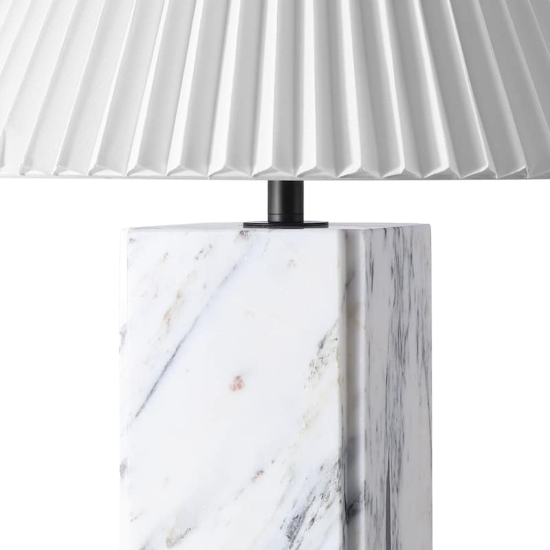 SAFAVIEH Couture Mackenzie Square Marble Table Lamp - 16"W x 16"D x 25"H