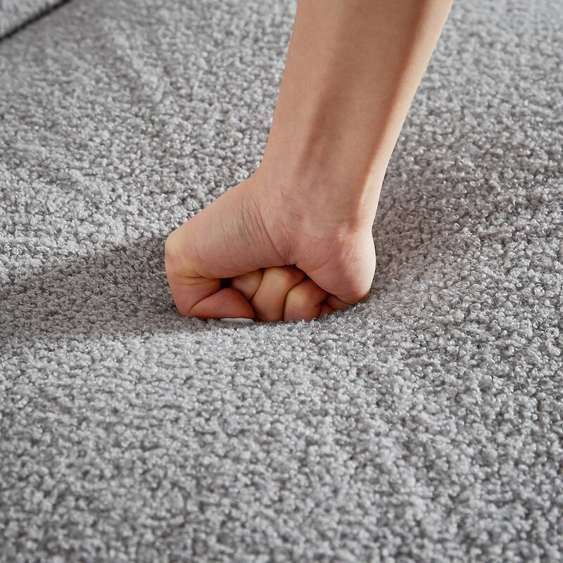 Grey Convertible Sofa Loveseat Sleeper Sofa Couch with Reclining Backrest, Sofa Bed Upholstered Sofa with Pillows