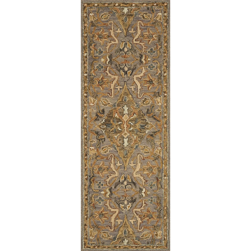 Alexander Home Madaline Medallion Star Hand-Hooked 100% Wool Rug