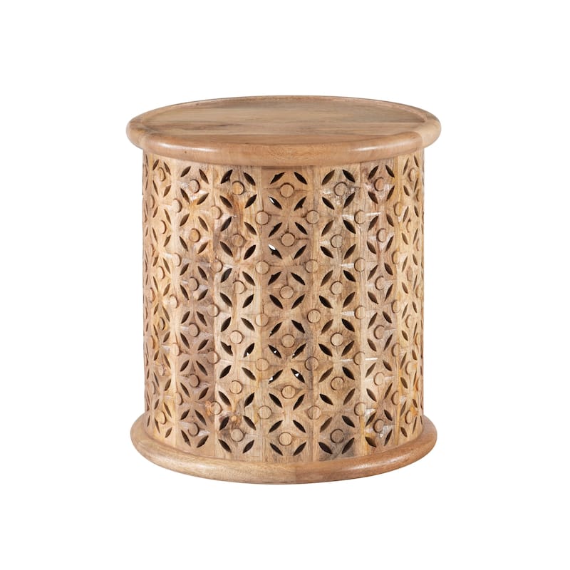 Linon Jennifer Boho Round Side Table