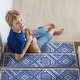 preview thumbnail 1 of 34, SussexHome Monument Design 9" X 28" Stair Treads - 70% Cotton Anti-Slip Carpet Strips for Stairs-with Double Adhesive Tape 10 PACK - Navy