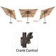 preview thumbnail 4 of 38, Outdoor 10 x 10 ft Square Double Top Patio Cantilever Offset Umbrella
