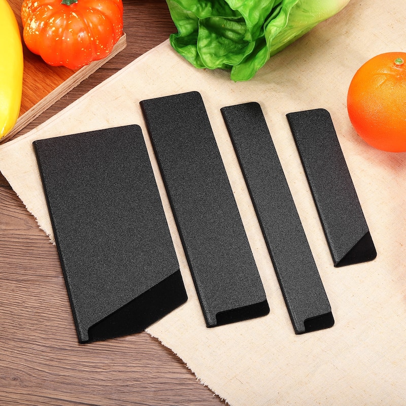 Knife Edge Guards ABS Knife Cover Sleeves Knife Blade Protector - Black