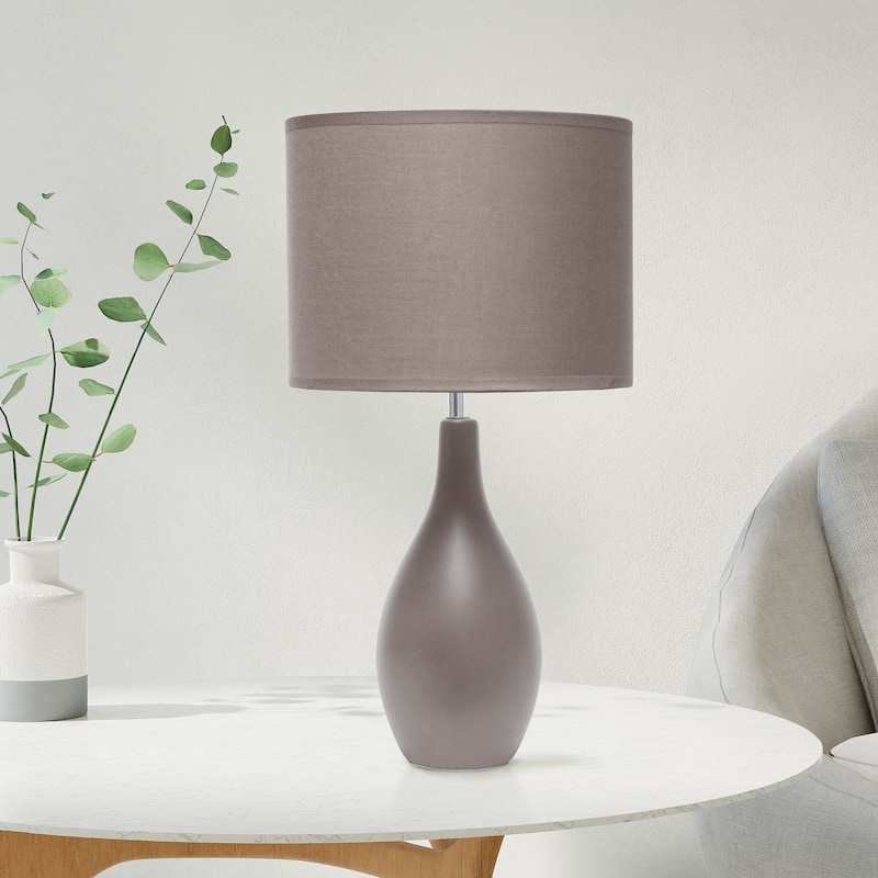 18.11" Standard Dewdrop TableLamp with Matching Fabric Shade