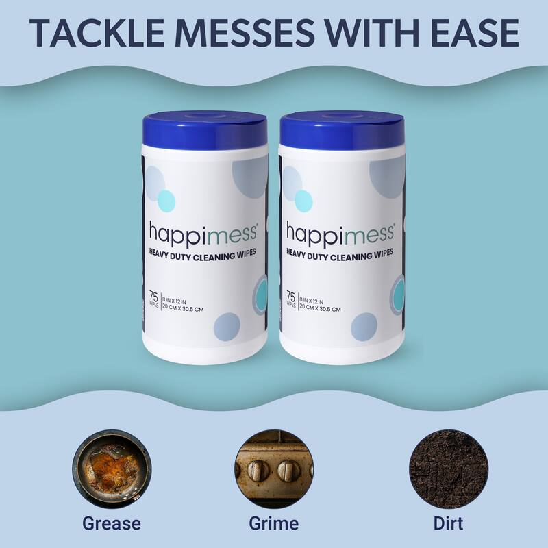 happimess, All Purpose Multi Surface Heavy Duty Cleaning Wipes Bleach Free