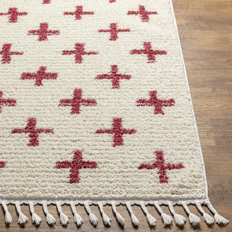 Livabliss Casual Casablanca Shag Graphic Area Rug
