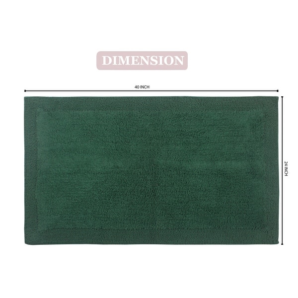 dimension image slide 17 of 50, Home Weavers Luxury Collection 100% Cotton Reversible Bathroom Washable Rug Soft and Absorbent bath Rug Non Slip