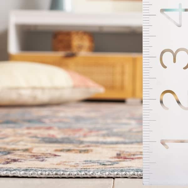 dimension image slide 1 of 2, SAFAVIEH Arizona Tuula Machine Washable Slip Resistant Vintage Oriental Rug