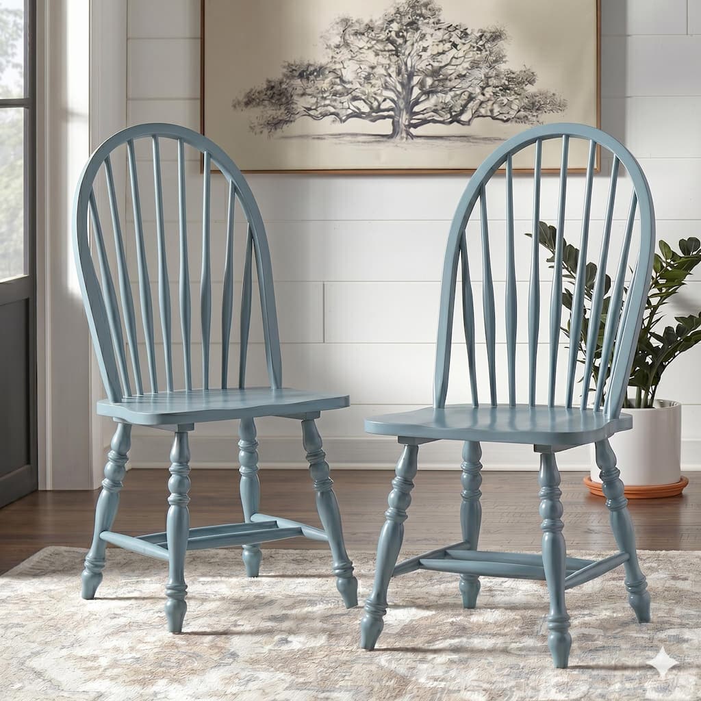Lifestorey Kingsley Oversized Solid Wood Windsor Dining Chair