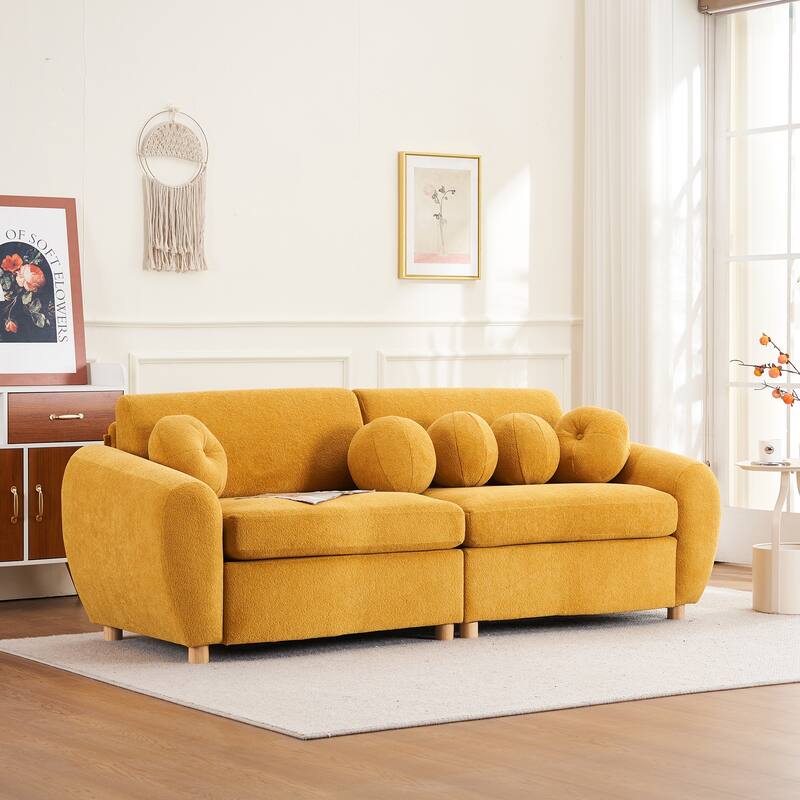 84"Modern Chenille Sofa Couch for Living Room