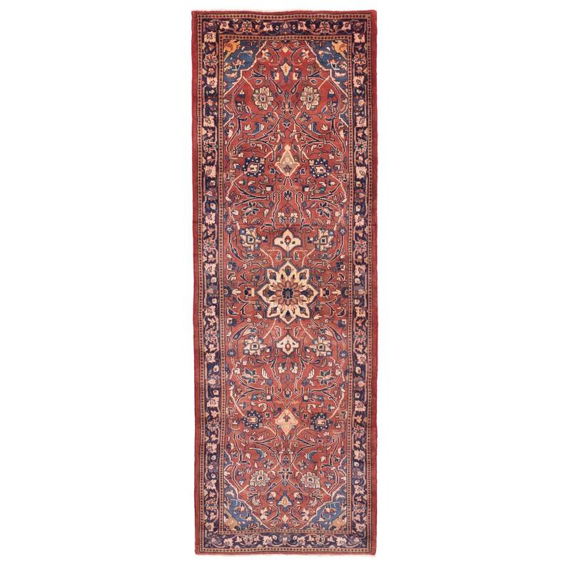 ECARPETGALLERY Hand-knotted Anadol Dark Copper Wool Rug - 3'6 x 11'0
