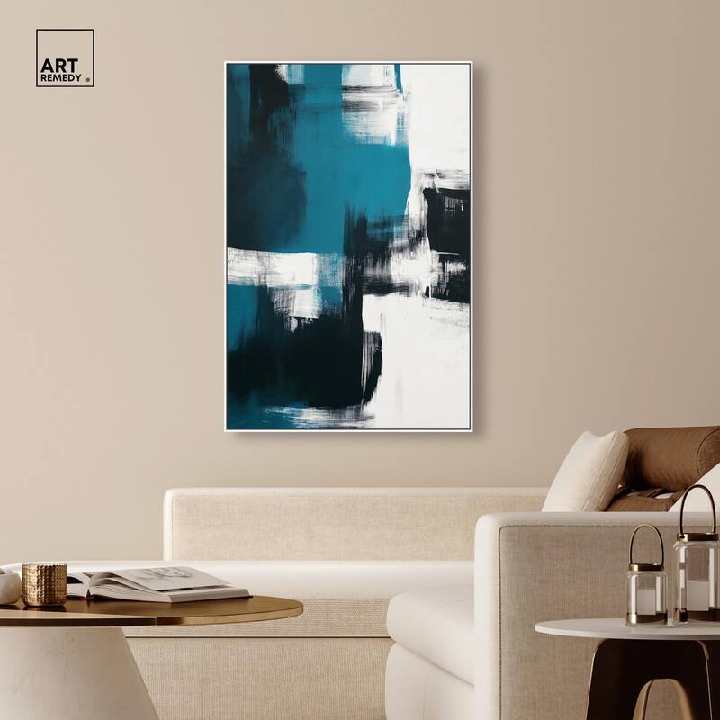 Weight of Teal Canvas by Art Remedy