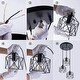 preview thumbnail 5 of 4, Industrial Wrought Iron 3-Light Metal Cage Pendant Lighting - H6.1''