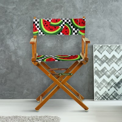 18" Director's Chair Honey Oak Frame-Watermelon Slices - 21.75"W x 17"D x 33.75"H