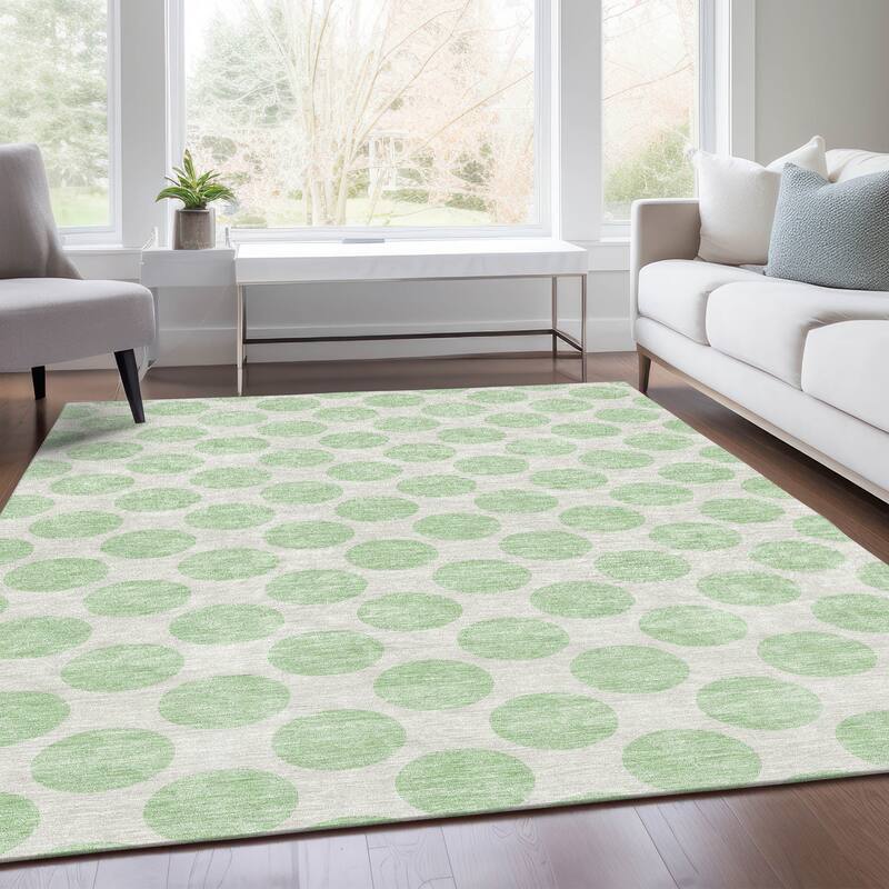 Premium Washable Super Soft Geo Dots Mayfield Rug