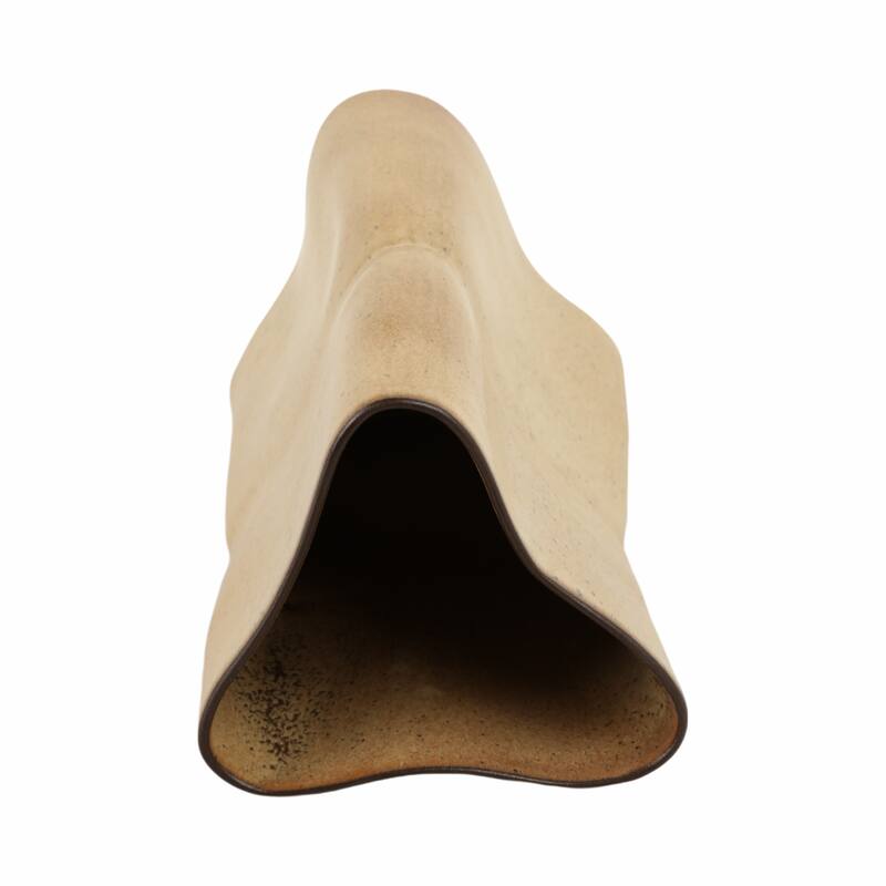 Earthenware Ceramic Vase with Organic Design and Textured Finish