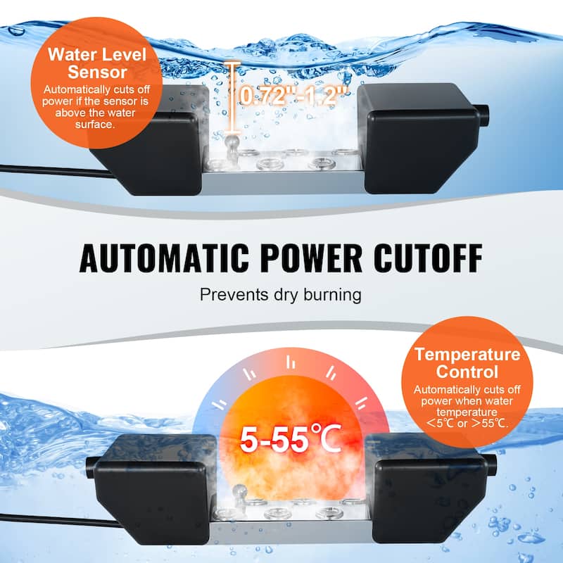 UIMOSO Ultrasonic Mist Maker 6 Head, 4500mL/H Ultrasonic Fogger, Mist Maker with 165W IP67 Waterproof Power Supply