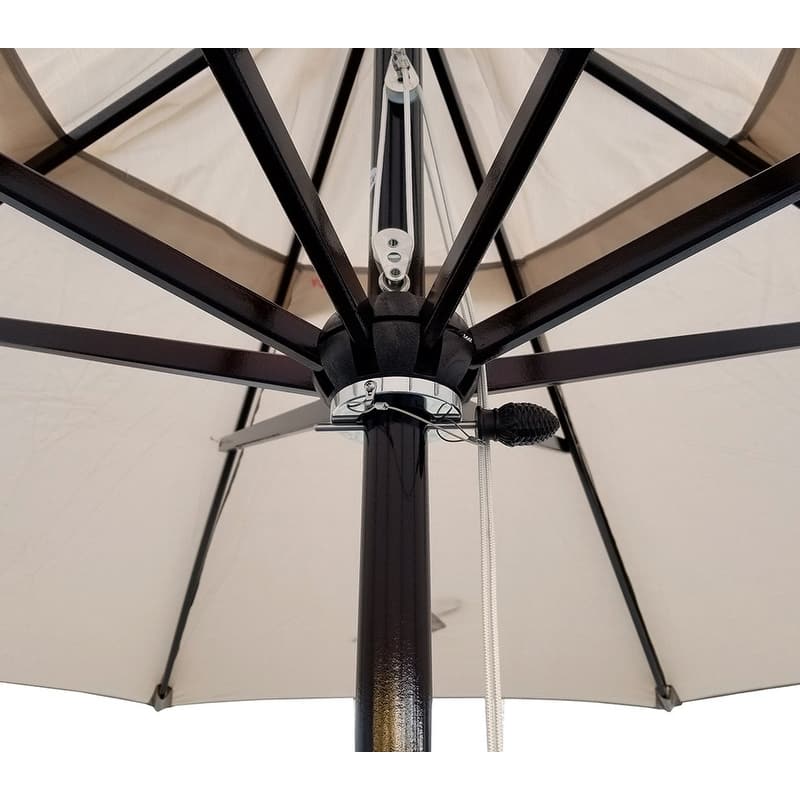 TropiShade 11-foot Dark Wood Market Umbrella with Beige Olefin Cover