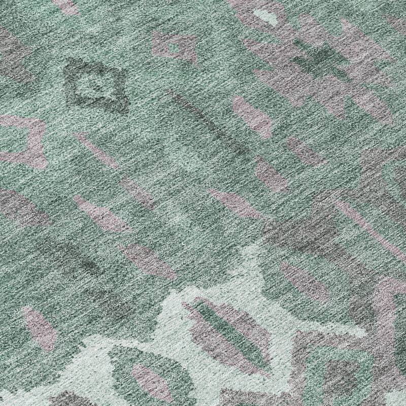 Machine Washable Indoor/ Outdoor Boho Moroccan Chantille Rug