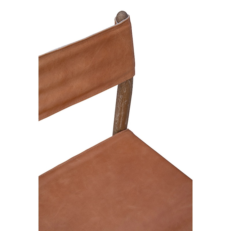 Furniture Classics Wood Leather Prescott Counter Barstool