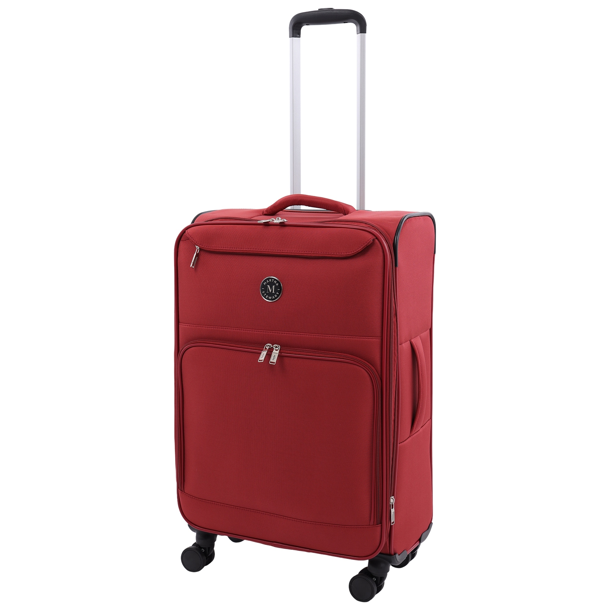 Martha Stewart 27" Softside Luggage - Expandable Spinner Suitcase with 8 Wheels & Front Zip Pockets