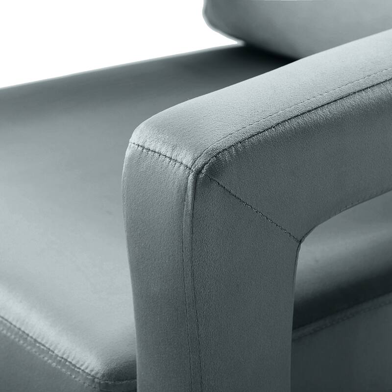 Valentina Comfy Accent Armchair with Golden Metal Legs and Removable Cushions by HULALA HOME