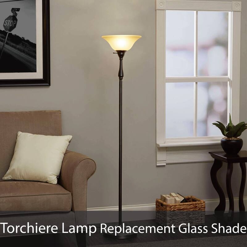 Aspen Creative Torchiere/Swag/Pendant/Island Fixture Glass Shade.Alabaster Finish.4-3/4" Height x 12-1/4" Diameter