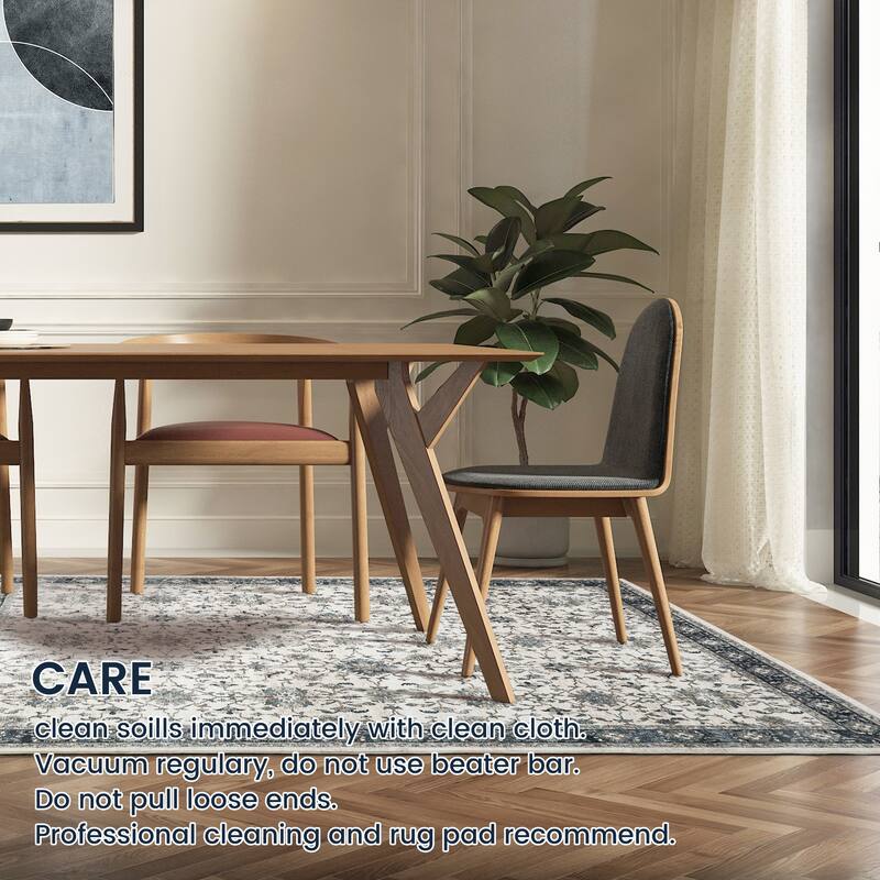 Glitzhome Vintage Persian Floral Medallion Area Rugs Collection