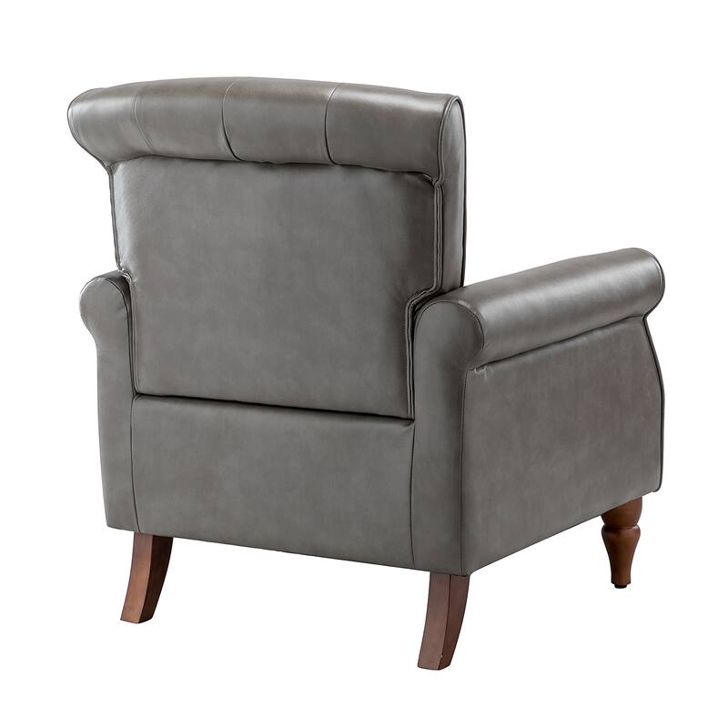 Mycenae Upholstered Accent Armchair with Nailhead Trim