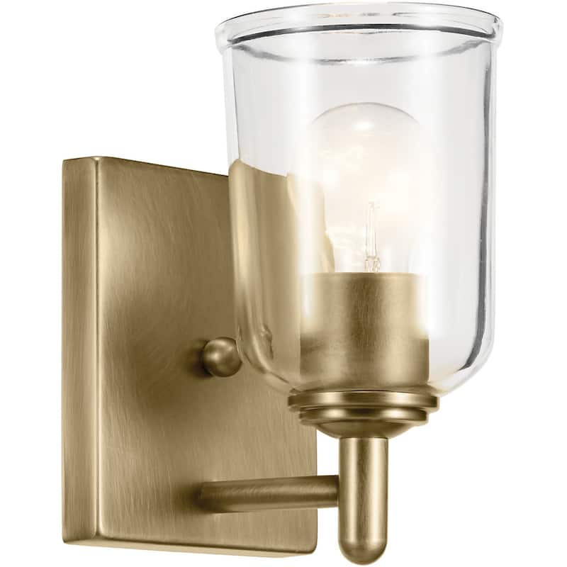 Kichler Shailene 1 Light Wall Sconce - Natural Brass / Clear