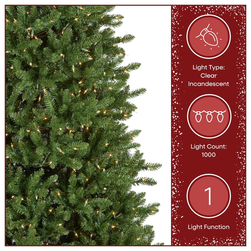 National Tree Company 10 ft. Natural Fraser Slim Fir Tree with Clear Lights - 10ft.