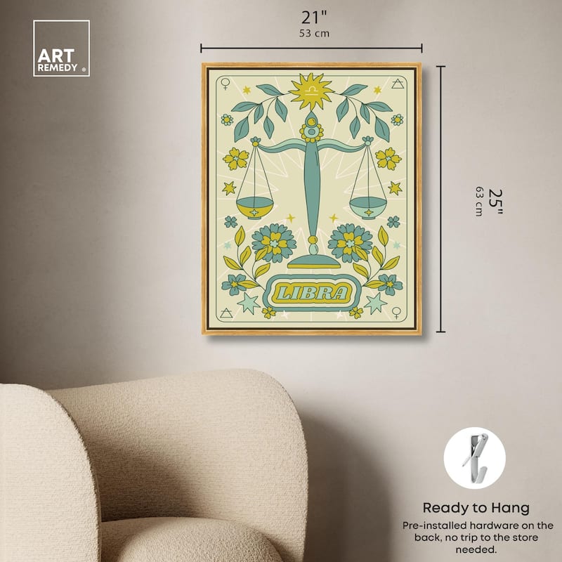 Libra Stars Card Canvas by Art Remedy