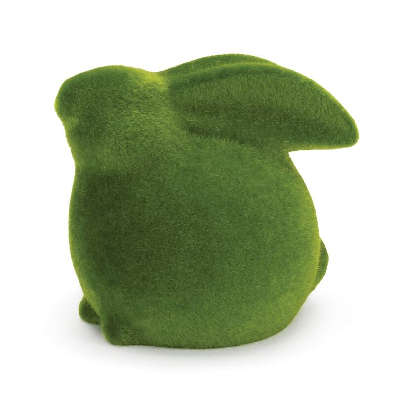 Mossy Rabbit Figurines - 5.75" - Green - Set of 2