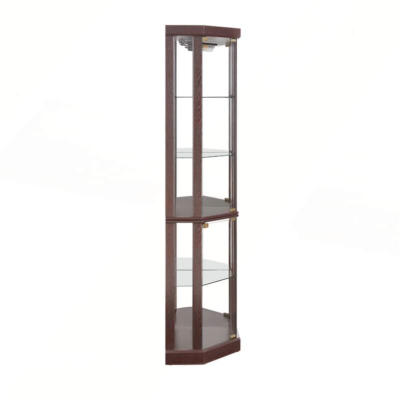 Lighted Corner Curio Cabinet